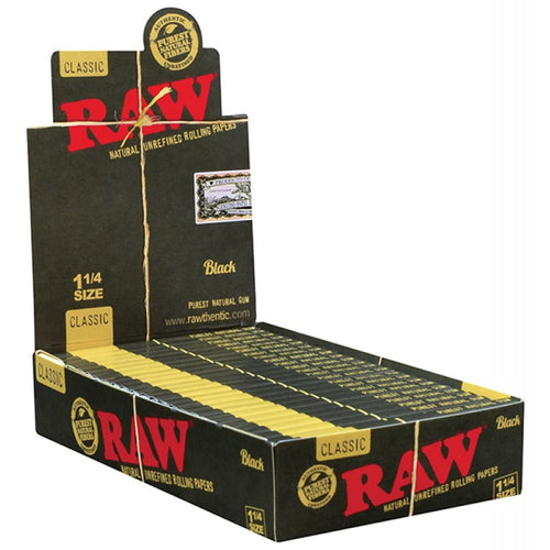 Raw Black 1 1/4 Rolling Paper